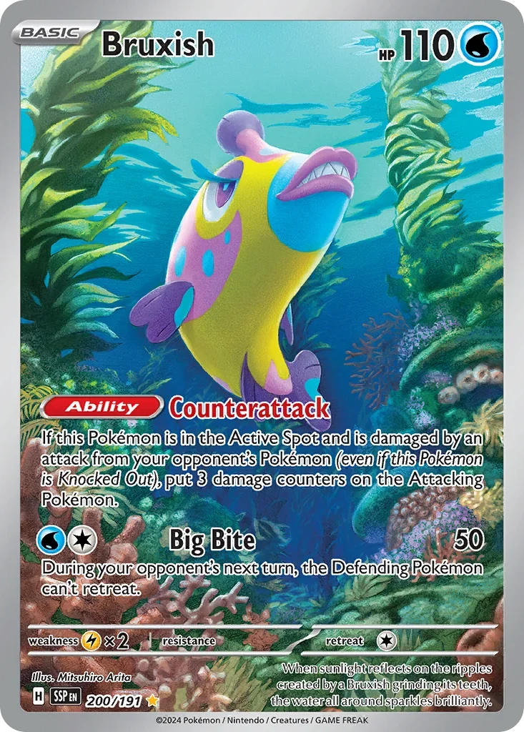 Bruxish 200/167 Pokemon card from Surging Sparks set