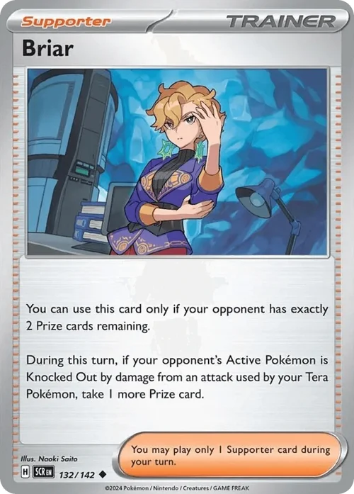 Briar 132 Pokemon card from Stellar Crown set