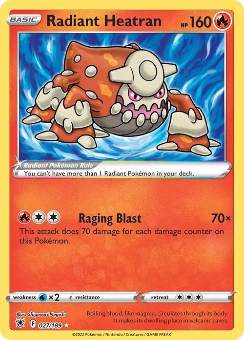 027/189 from Astral Radiance Radiant Rare Pokemon Card