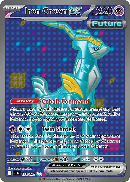 Iron Crown ex 191 Pokemon card from Temporal Forces set