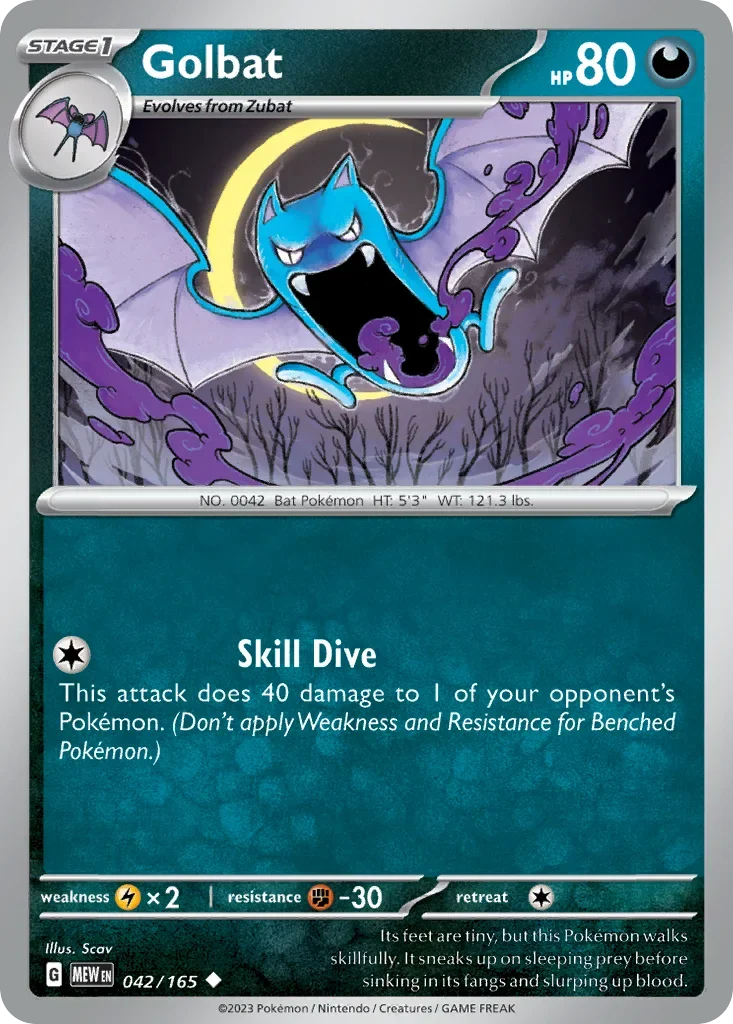 Golbat 042 Pokémon card