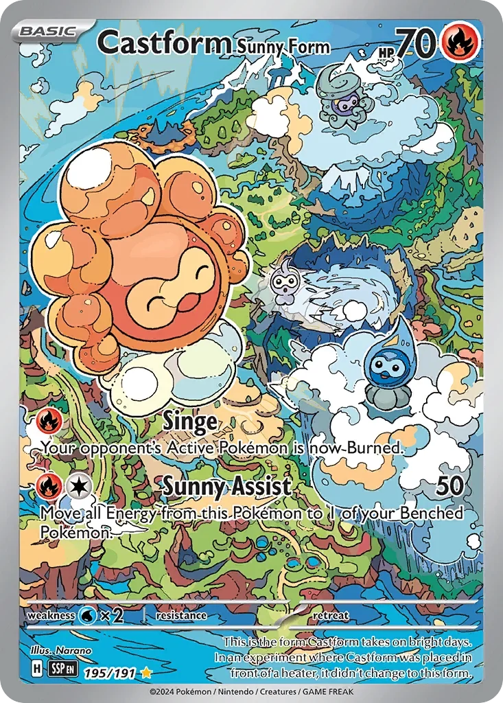 Castform Sunny Form-195_Illustration Rare.webp