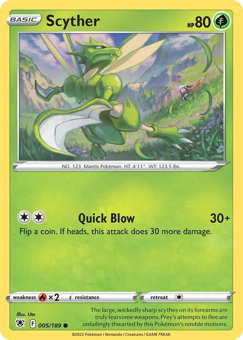 Scyther 005 Pokémon card from Astral Radiance set