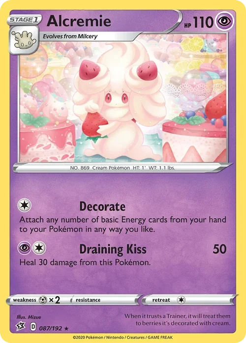 Alcremie 87 Pokemon card from Rebel Clash set