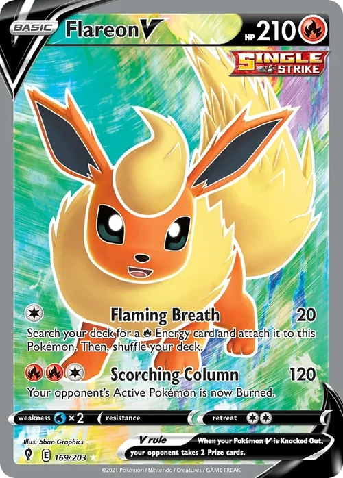169/203 from Evolving Skies Full Art Pokemon Card