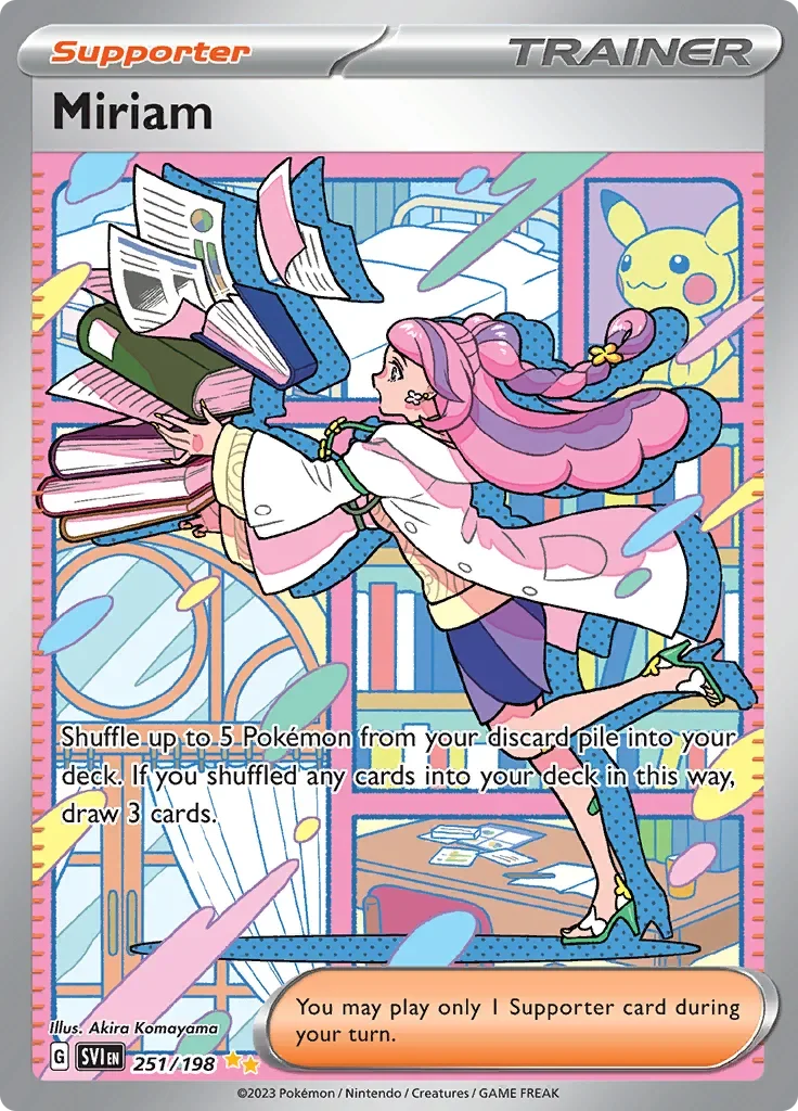 Miriam 251 Pokemon card from Scarlet & Violet set