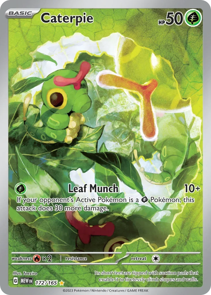 Caterpie 172 Pokémon card