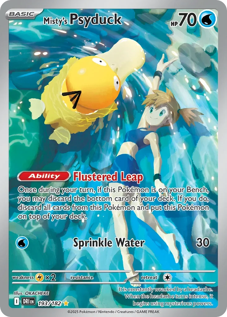 Misty's Psyduck 193 Pokemon card from Destined Rivals set