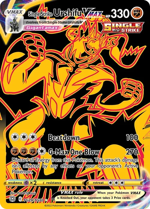 Single Strike Urshifu VMAX 029 Pokemon card from Brilliant Stars set