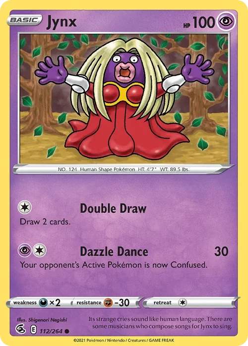 Jynx 112 Pokemon card from Fusion Strike set