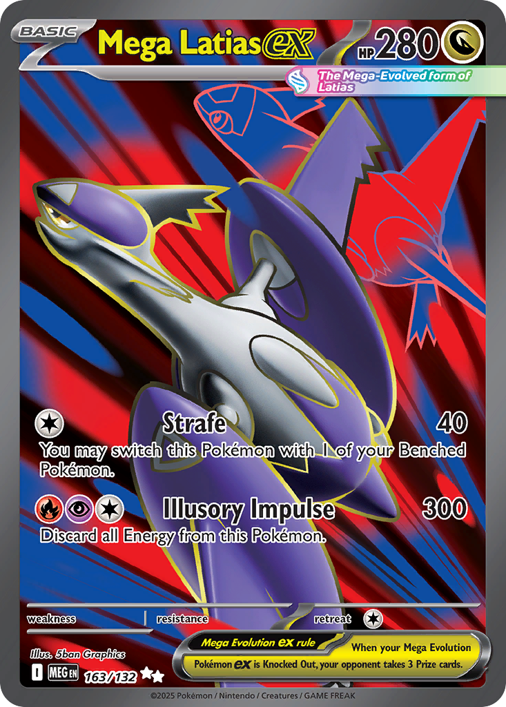 Mega Latias ex 163 Pokemon card from Mega Evolution set