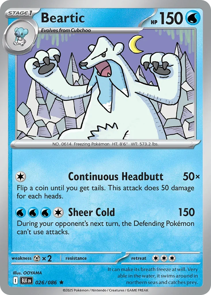 Beartic 26 Pokémon card - Rare