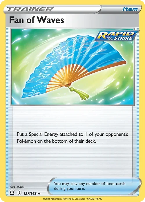 Fan of Waves 127 Pokemon card from Battle Styles set