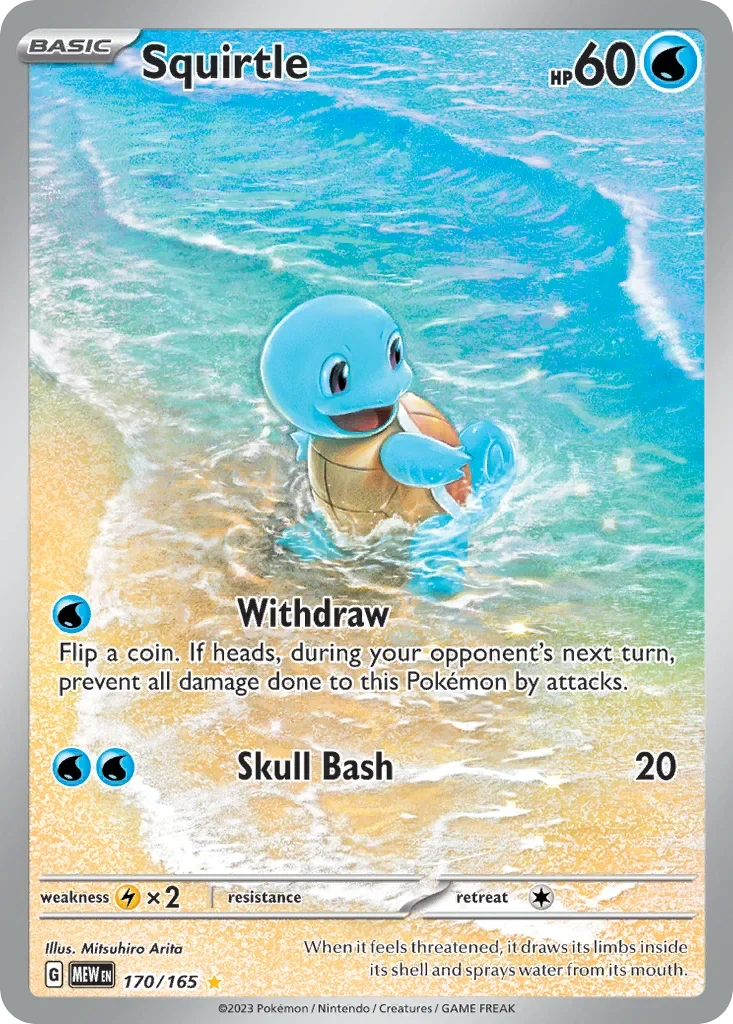Squirtle 170 Pokémon card