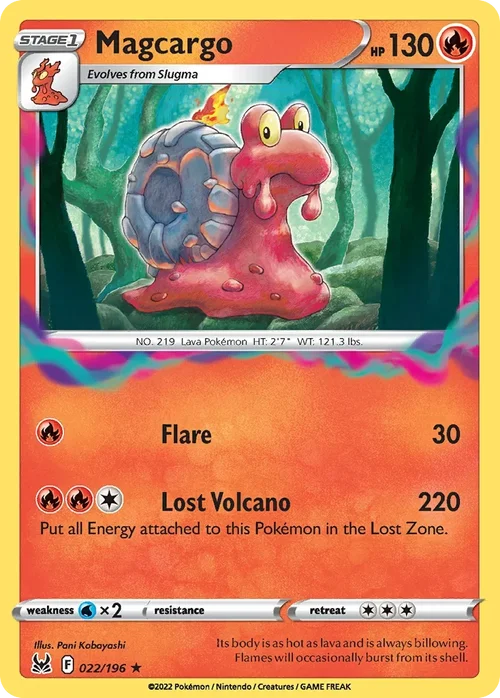 022/196 from Lost Origin Rare Pokemon Card
