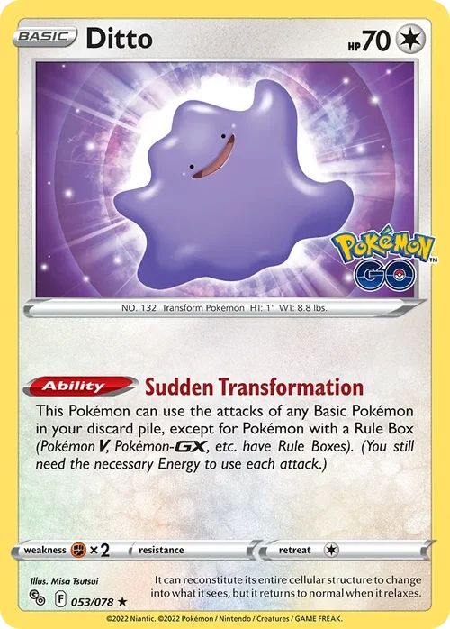 053/078 from Pokemon GO Holo Rare Pokemon Card