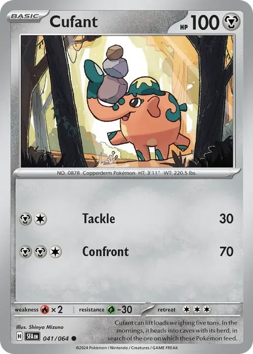 Cufant 41 Pokemon card from Shrouded Fable set