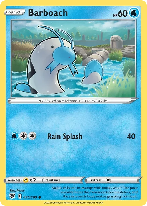 Barboach 035 Pokémon card from Astral Radiance set