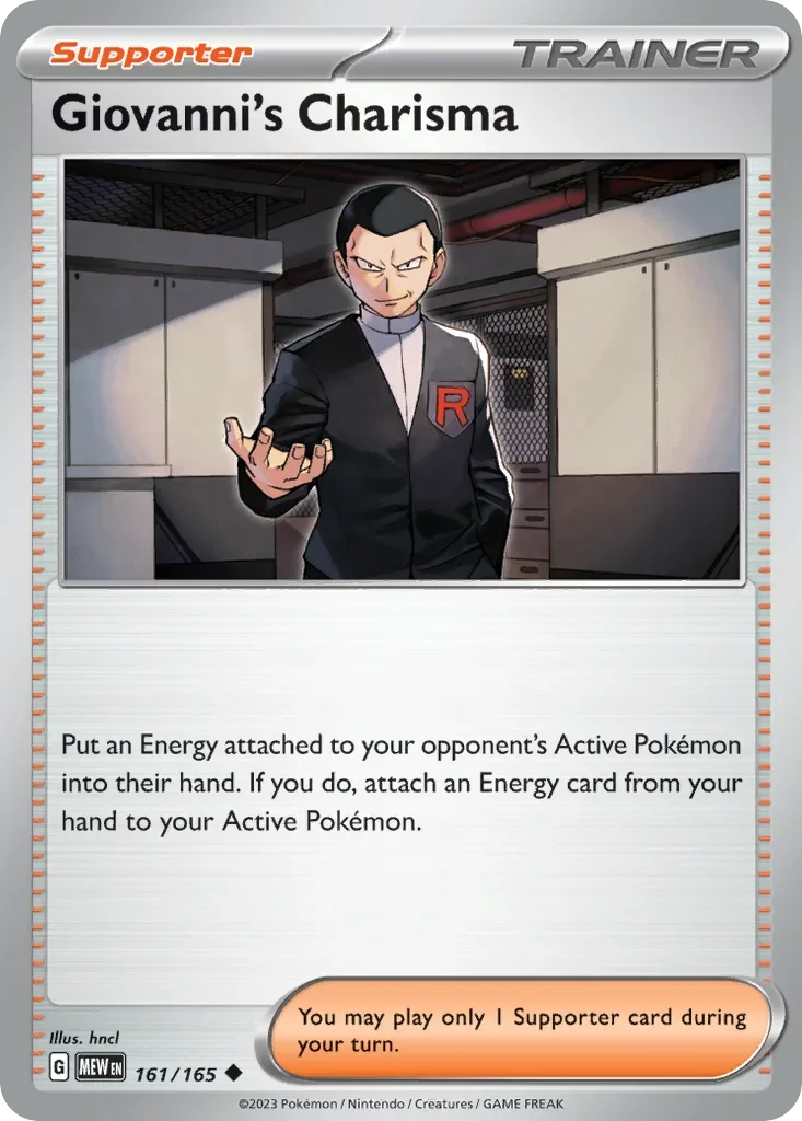 Giovanni's Charisma 161 Pokémon card
