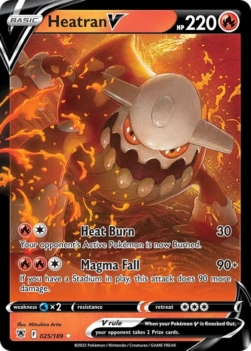 Heatran V 025 Pokémon card from Astral Radiance set