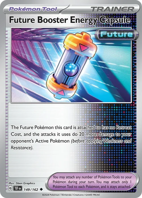 Future Booster Energy Capsule 149 Pokemon card from Temporal Forces set