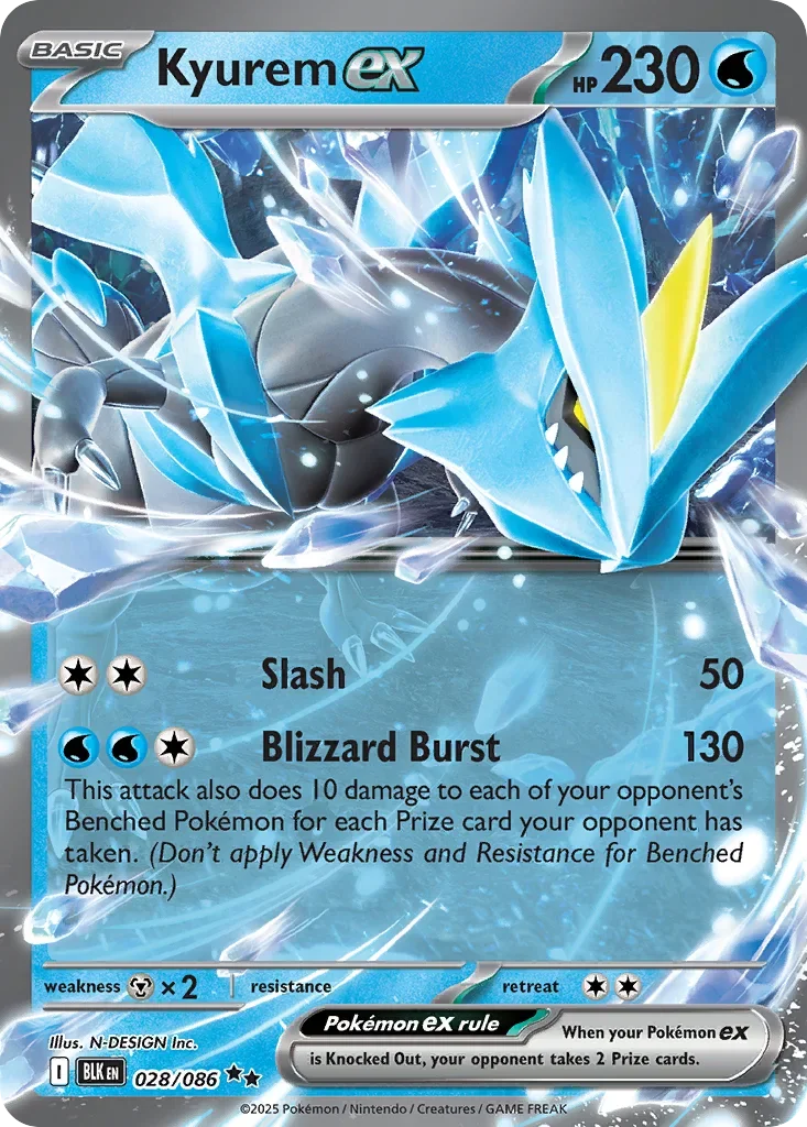 Kyurem ex 28 Pokémon card - Double Rare