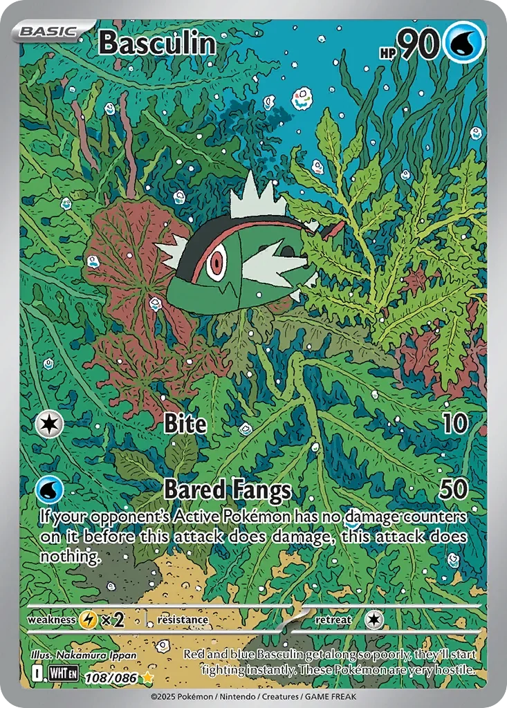 Basculin 108 Pokemon card from White Flare set