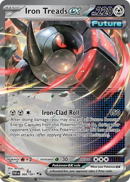 Iron Treads ex 66 Pokemon card from Paldean Fates set