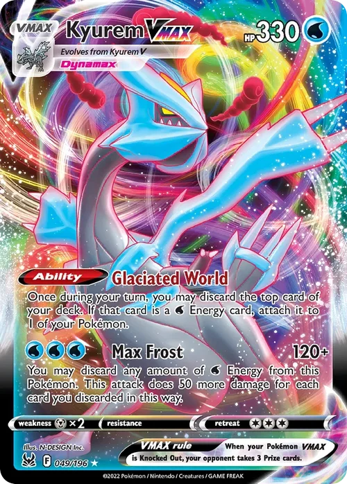 Kyurem VMAX 49 Pokemon card from Lost Origin set