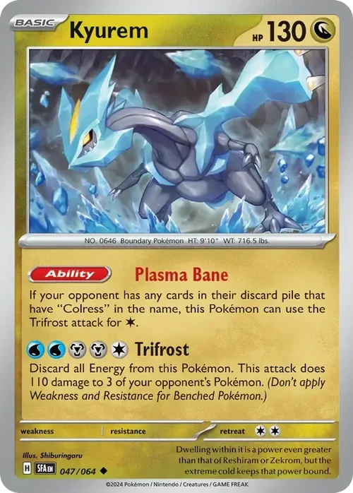 Kyurem 47 Pokemon card from Shrouded Fable set