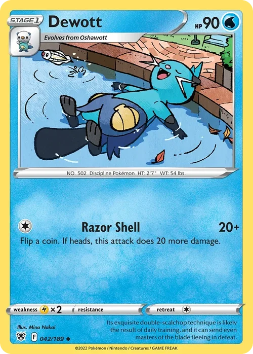 Dewott 042 Pokémon card from Astral Radiance set