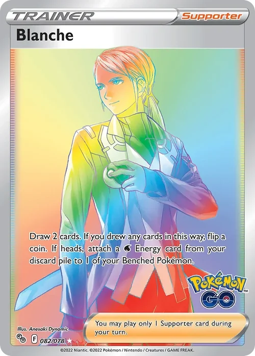 Blanche 82 Pokemon card from Pokemon GO set
