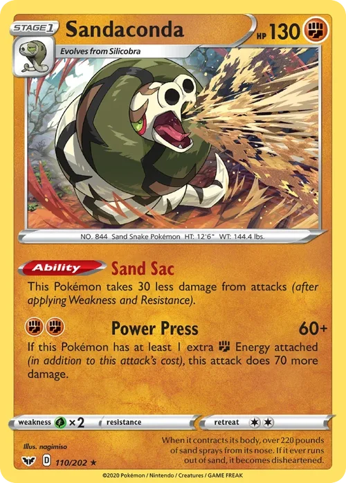 110/202 from Sword & Shield Holo Rare Pokemon Card