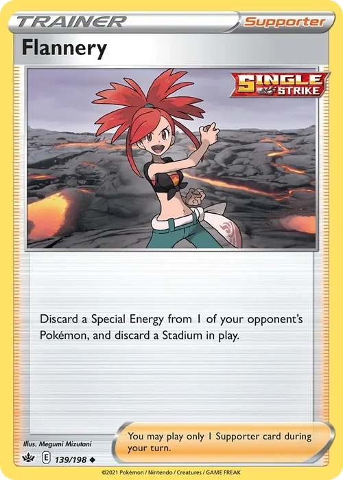 Flannery 139 Pokemon card from Chilling Reign set