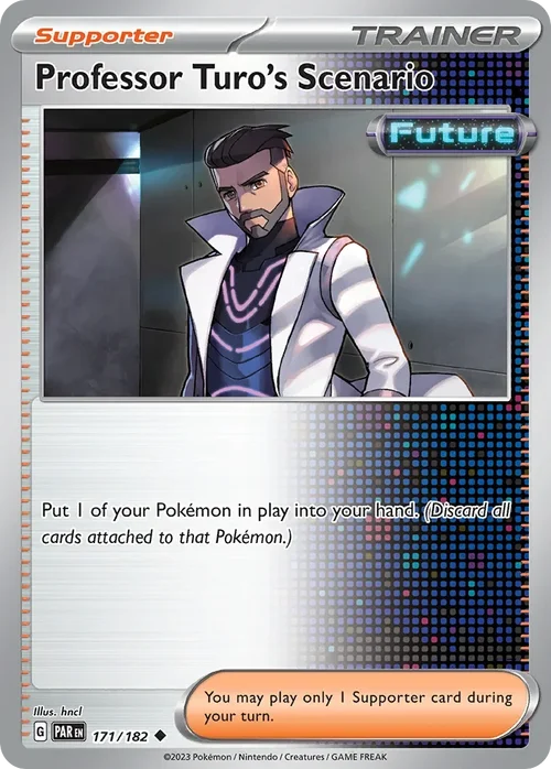 Professor Turo's Scenario 171 Pokemon card from Paradox Rift set