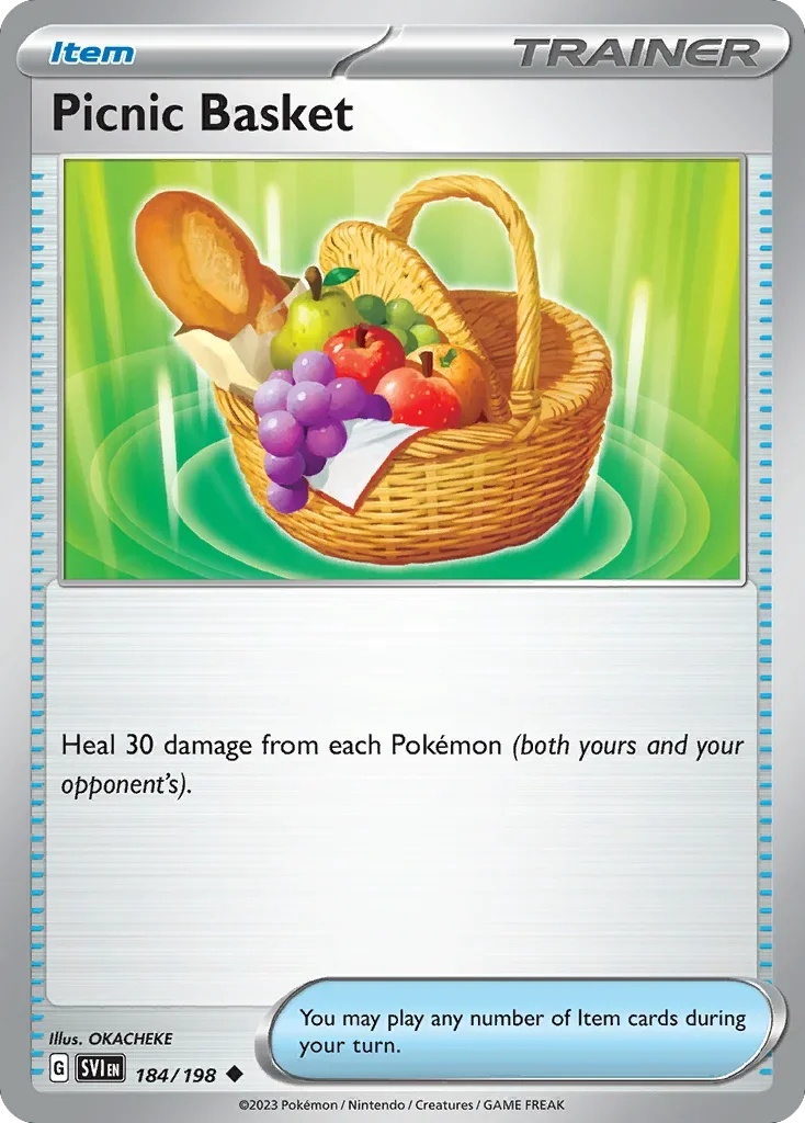 Picnic Basket 184 Pokemon card from Scarlet & Violet set