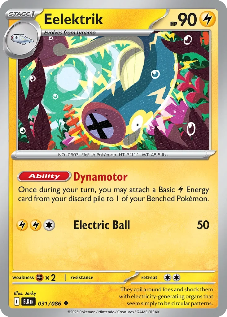 Eelektrik 31 Pokémon card - Uncommon