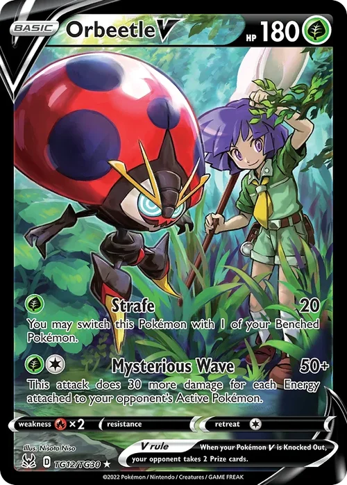 Orbeetle V TG12 Pokemon card from Lost Origin set