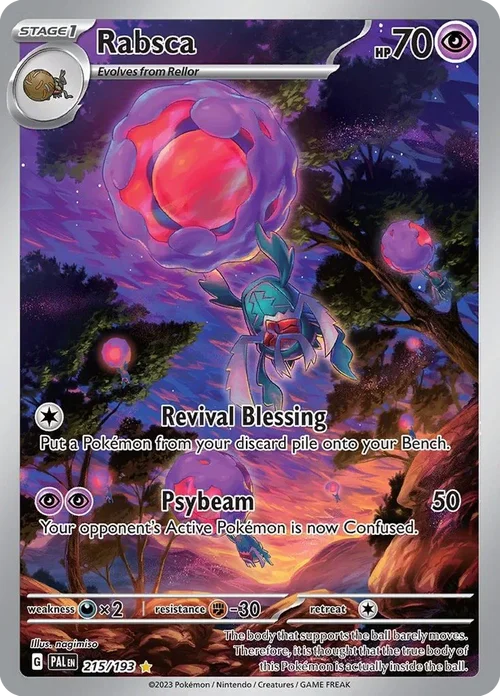 Rabsca 215 Pokemon card from Paldea Evolved set