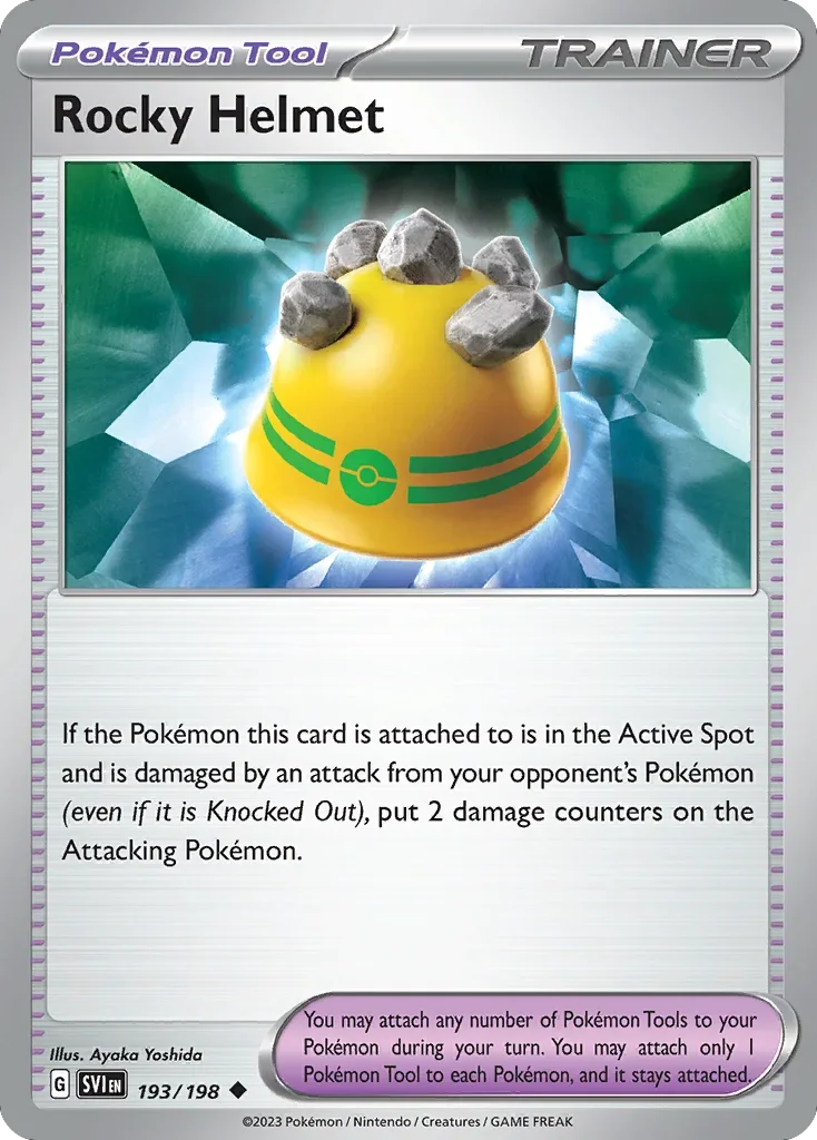Rocky Helmet 193 Pokemon card from Scarlet & Violet set