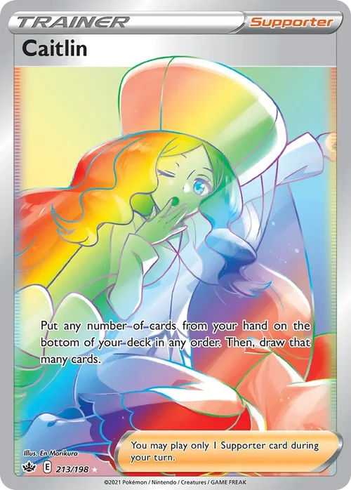 Caitlin 213 Pokemon card from Chilling Reign set