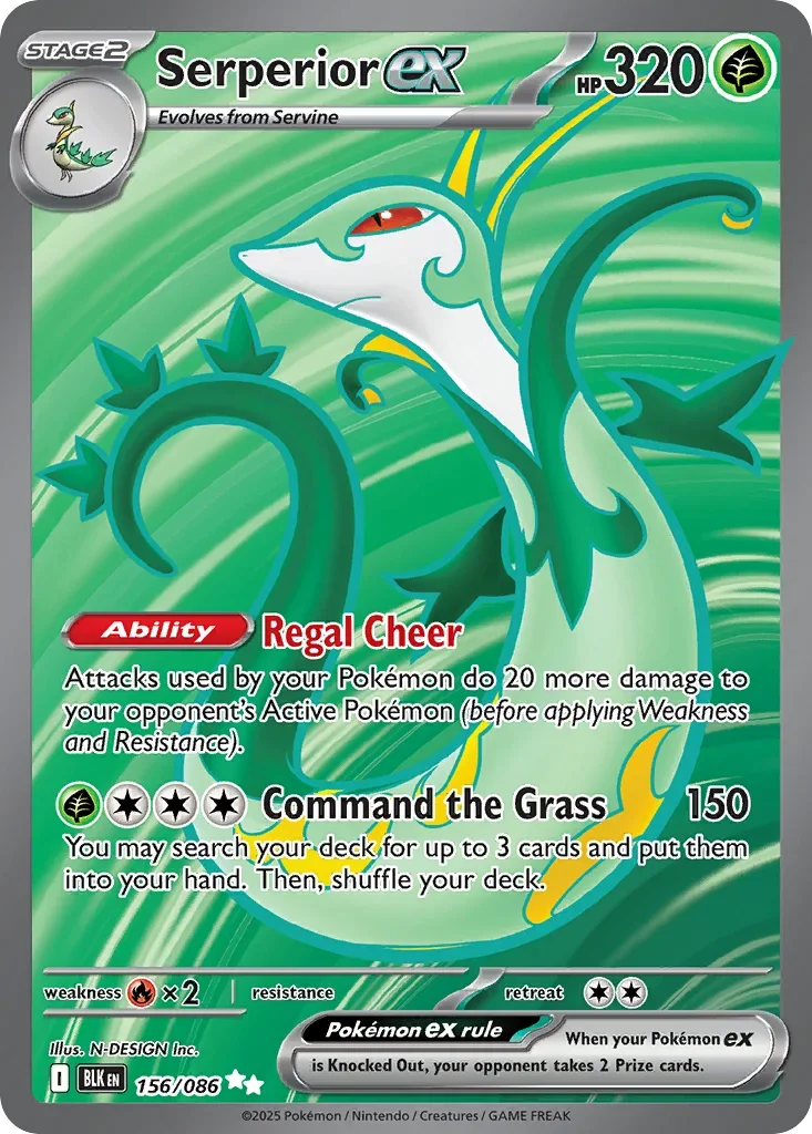 Serperior ex 156 Pokémon card - Ultra Rare