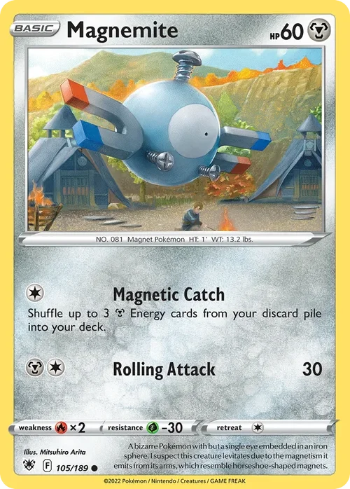 Magnemite 105 Pokémon card from Astral Radiance set