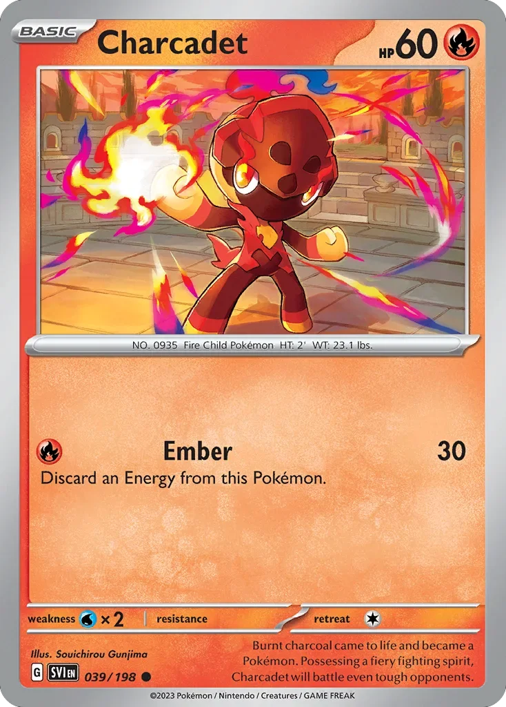 Charcadet 39 Pokemon card from Scarlet & Violet set