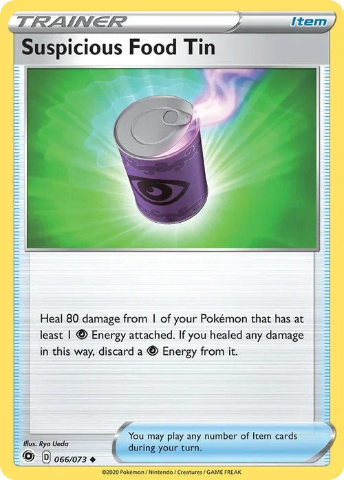Suspicious Food Tin 66 Pokemon card from Champion's Path set