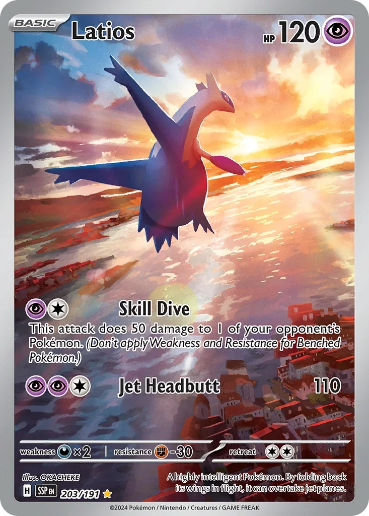 Latios 203/167 Pokemon card from Surging Sparks set