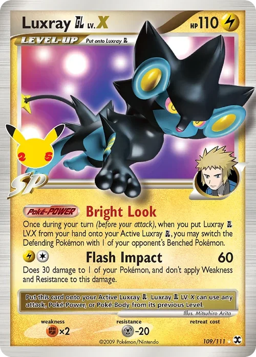 Luxray GL LV.X 109 Pokemon card from Celebrations set