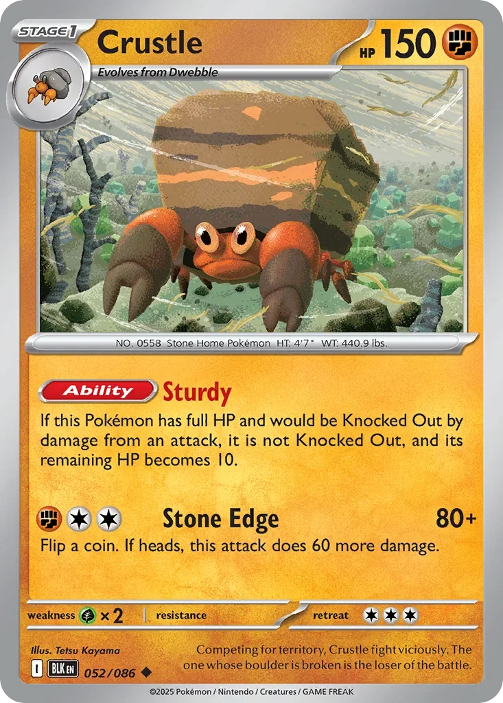 Crustle 52 Pokémon card - Uncommon
