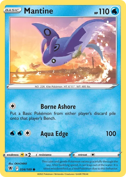 Mantine 034 Pokémon card from Astral Radiance set