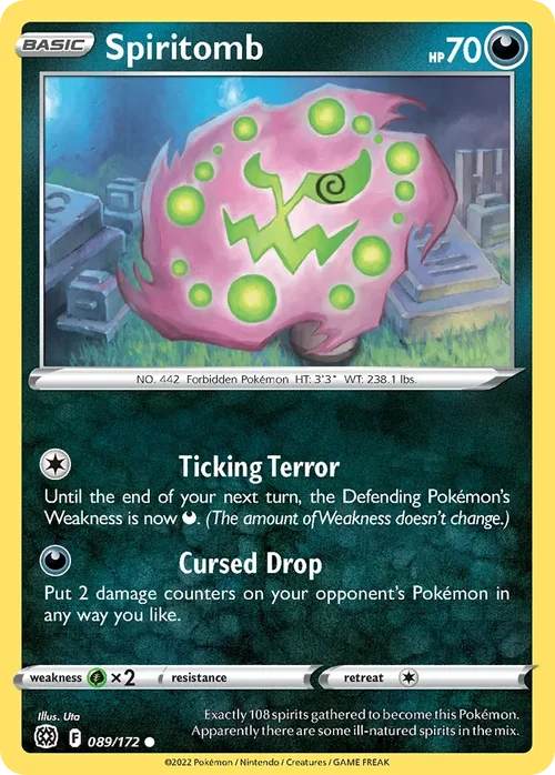 Spiritomb 089 Pokemon card from Brilliant Stars set